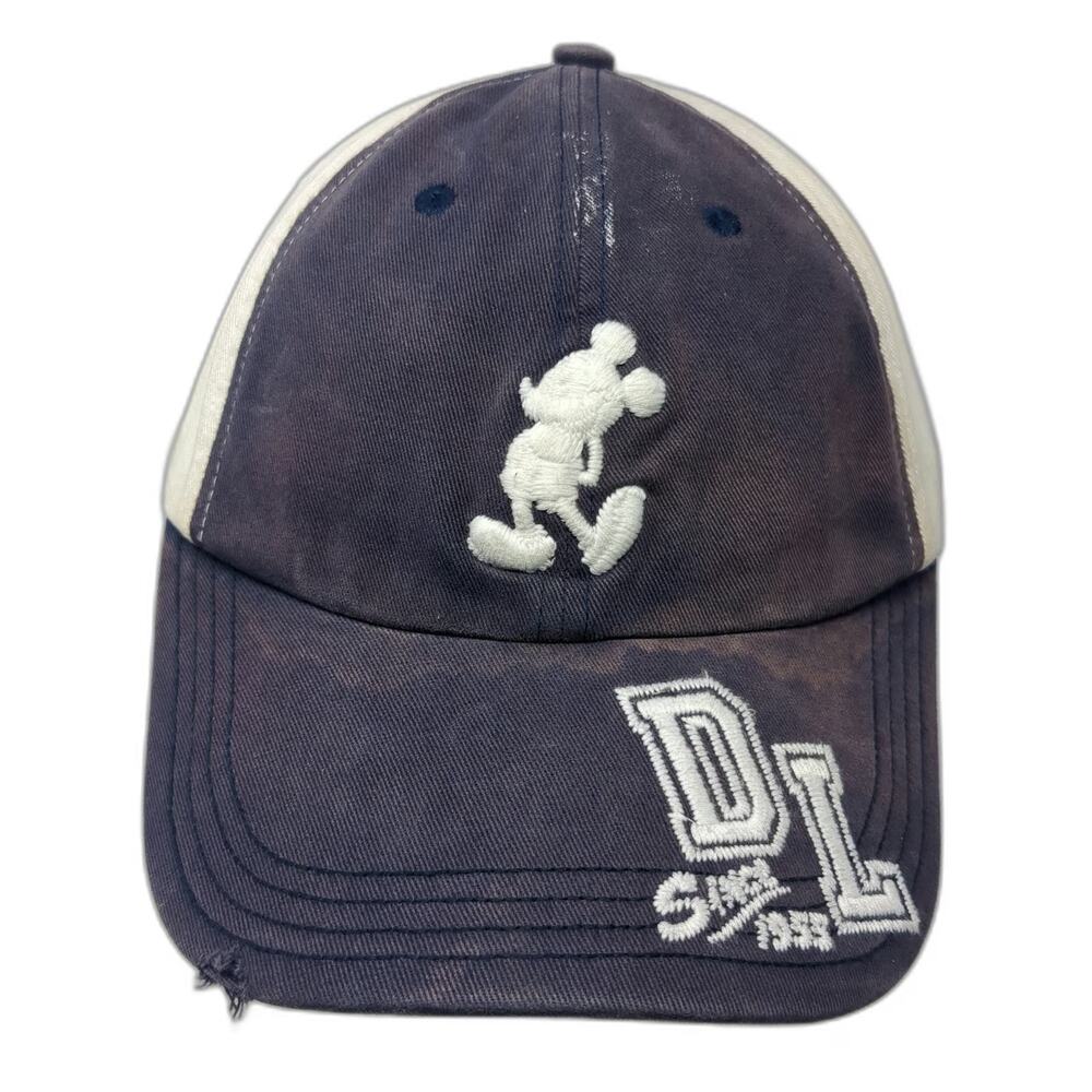 Disneyland Resort Blue Baseball Cap One Size Mickey Mouse DL 1955 Strapback Hat